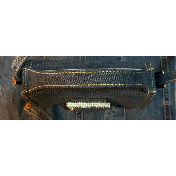 MANGO ~Denim Rhinestone Buckle Bag (NWT) - Picture 11 of 15